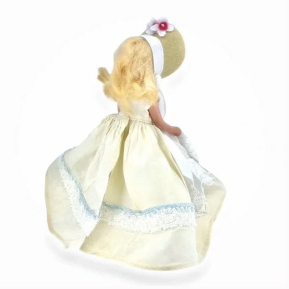 Nancy Ann Storybook Doll Bisque 5.5 in 5 joints - yellow dress and bonnet 1940s - Picture 3 of 6